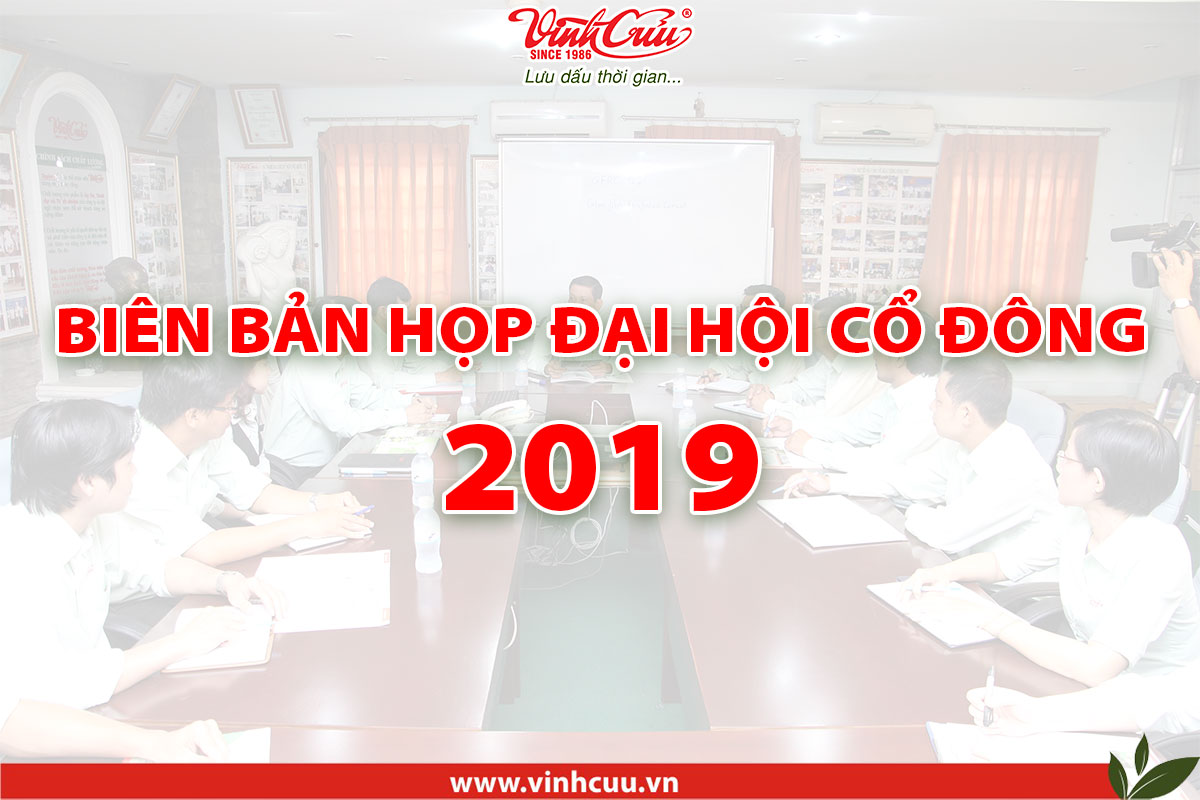 Biên Bản Họp Đại Hội Cổ Đông 2019