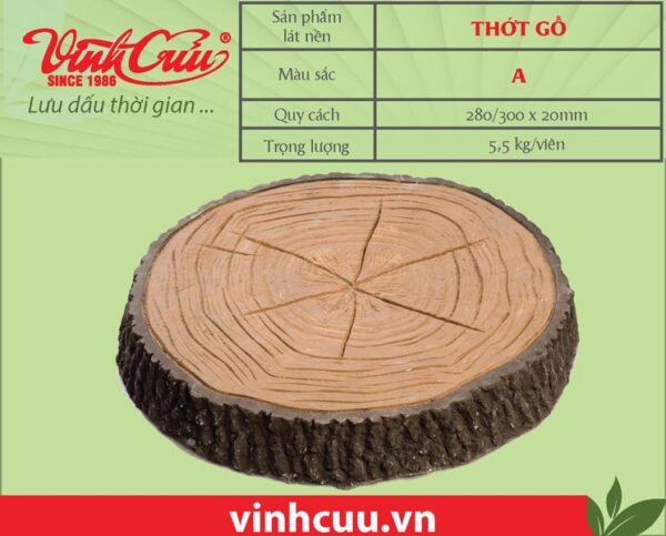 Thớt gỗ bê tông nghệ thuật Vĩnh Cửu - Loại A